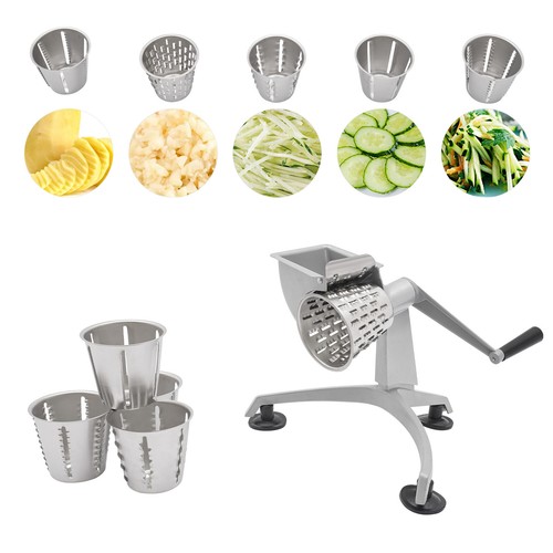Rotary cheese grater hand drum - grater,